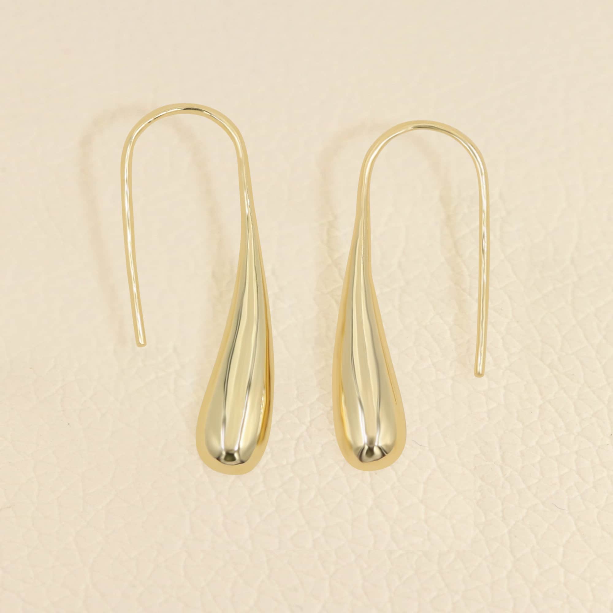 [PRIMAUTE] 925Silver☆Water Drop Earring 925 Sterling Silver Water Drop Earrings，droplet Hook