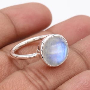 Moonstone Ring, Larimar Ring, Sterling Silver Ring, Rings For Women, Blue Lace Agate Ring, Rutilated Quartz Ring, Ring For Her, Women&#39;s Ring