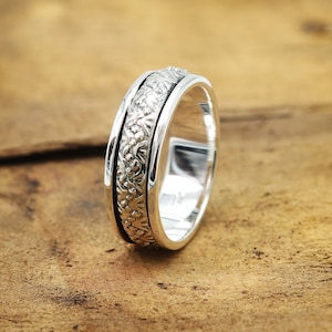 Spinner Ring, Fidget Ring, Sterling Silver Ring, Anxiety Ring, Meditation Ring, Fidget Rings For Anxiety, Anxiety Spinner Rings for Women