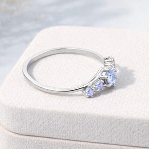 Moonstone Ring, 925 Sterling Silver Ring, Engagement Ring, Minimalist Ring, Promise Ring for Women, Unique Bridal Ring for Her