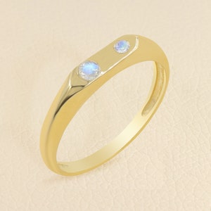 Moonstone Rings, Stacking Rings, Solid Silver Rings, Engagement Rings, Anniversary Gift Rings, Minimalist Rings for Her, Rings For Couple
