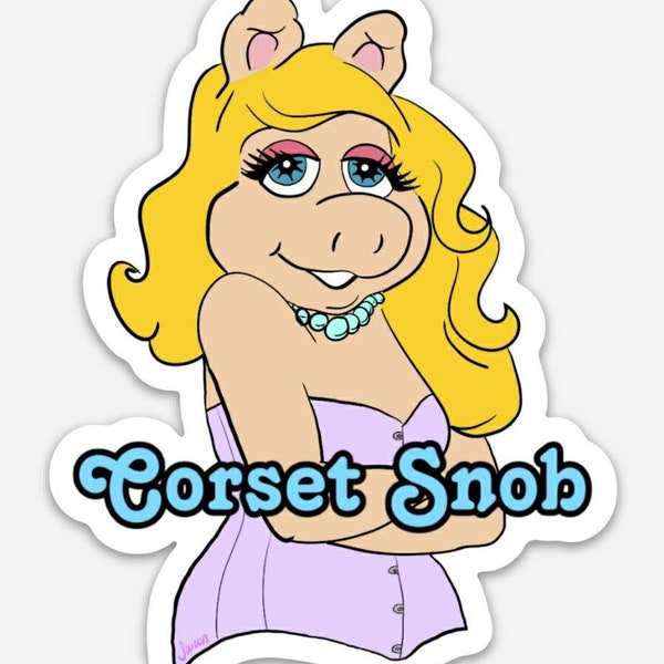 Corset Snob 3x4in Vinyl Sticker