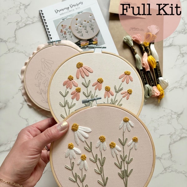 Dreamy Daisies Embroidery Kit - FULL KIT