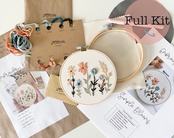 Simple Blooms Floral Embroidery Kit | DIY Embroidery Kit