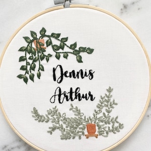 Custom Name Embroidery Hoop | Personalized Name Embroidery Hoop