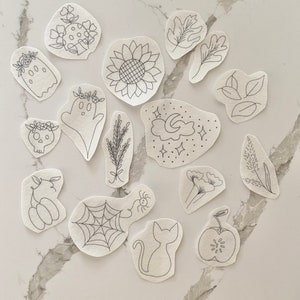 Fall Stick and Stitch Embroidery Pack - Etsy