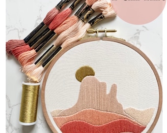 Rose Gold Desert Embroidery Kit - FULL KIT