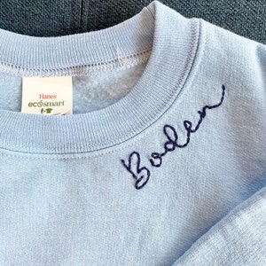 Personalized Embroidered Kid&#39;s Name Sweatshirt | Personalized EmbroideredMonogram Initial Sweatshirt