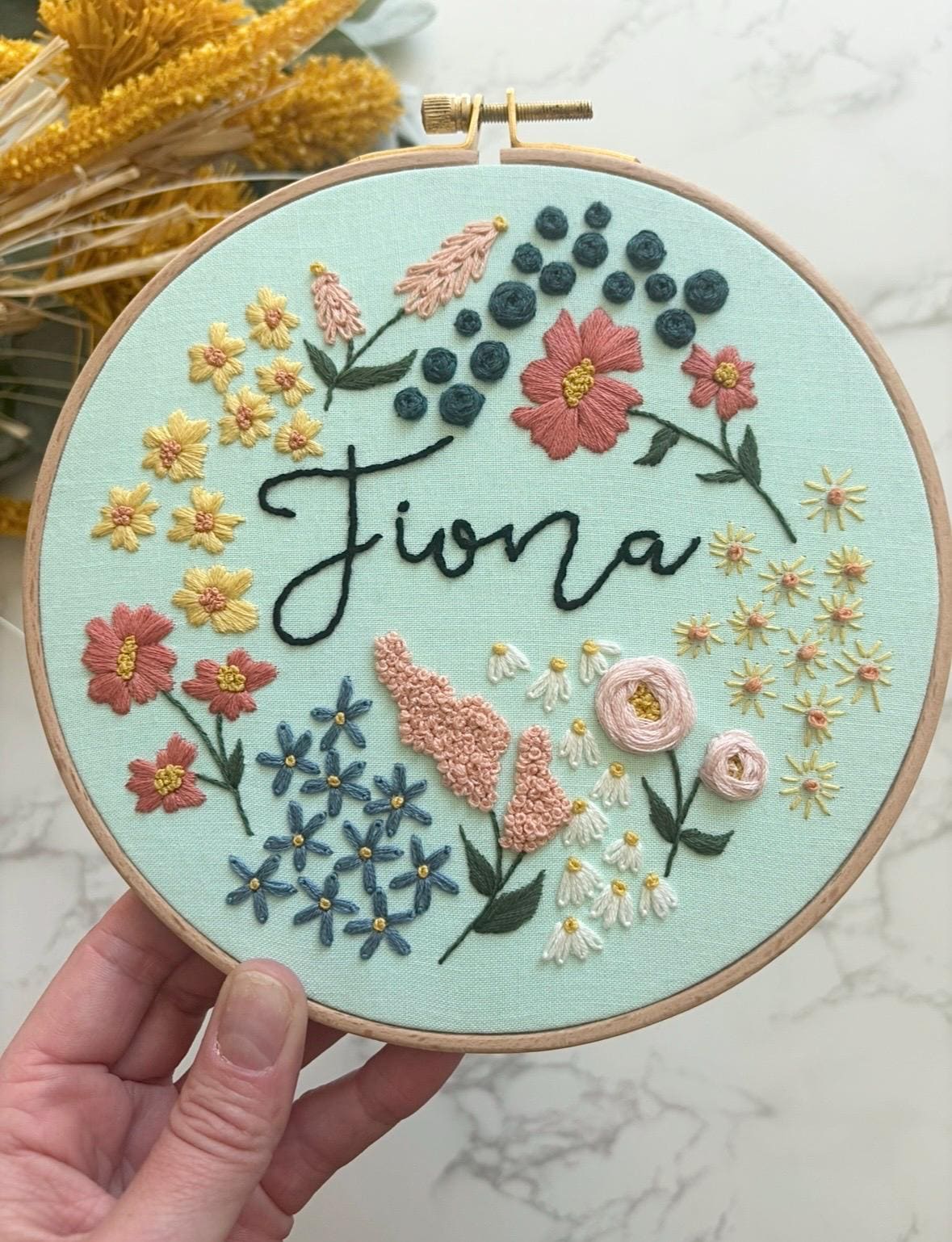 Custom Name Embroidery Hoop | Custom Baby Name Embroidery | Baby