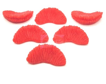 Wax Pink Grapefruit Slices, Wax Fruit Embeds, Gel Candle Fruit Embeds, Fruit Props