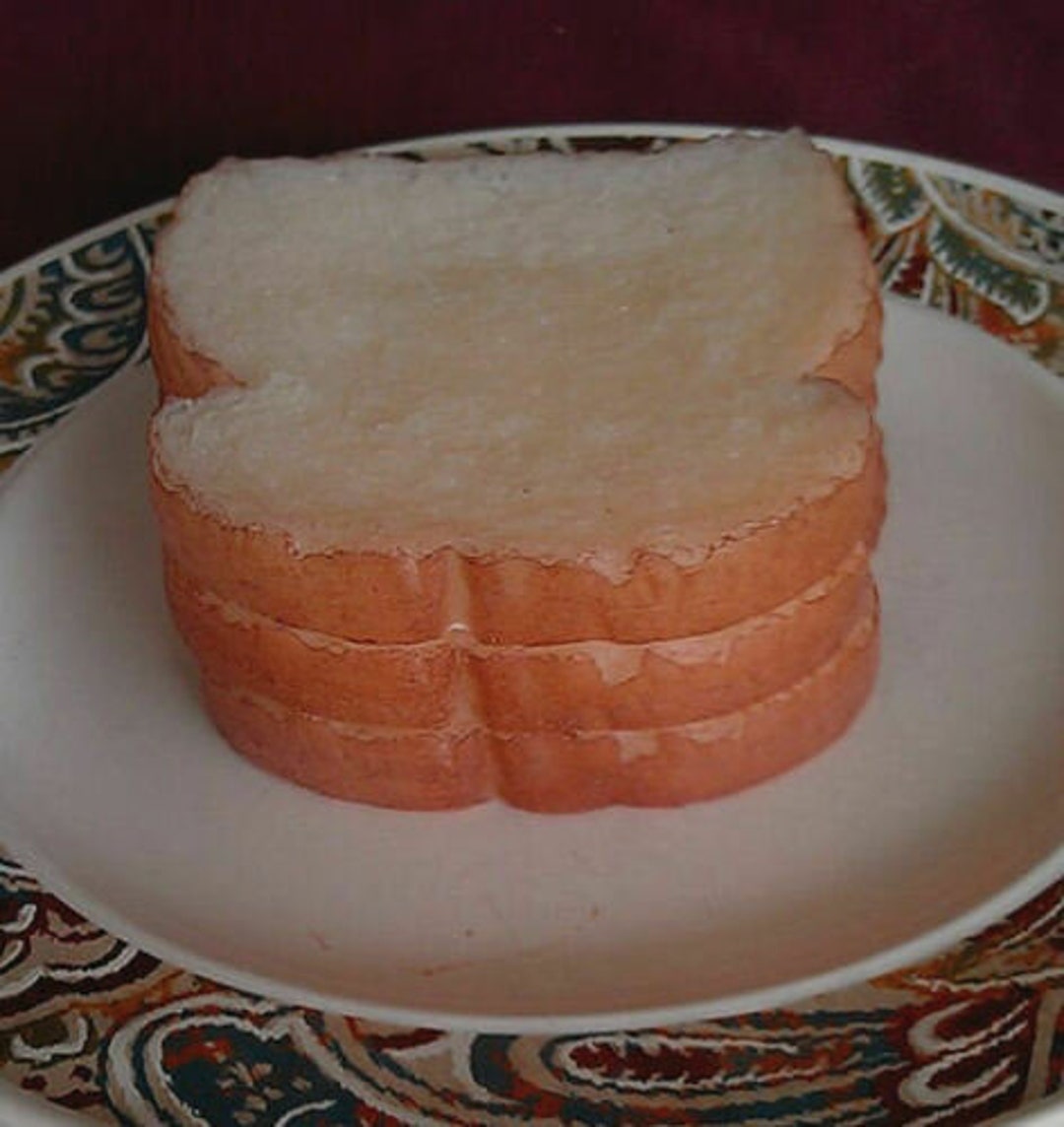 White Bread Wax Fake Food Props Set of 3 Slices Etsy