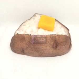 Fake Baked Potato With Butter Pat, Wax Fake Food, Movie Prop, Display. Theatrical Prop, Hand Crafted