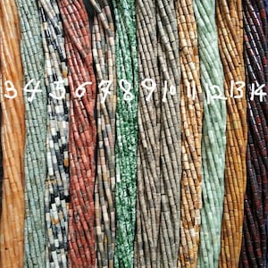 60cs/str- 3x6mm stone tube Beads,white,black,red,gray,brown,blue,green- sodalite,picture jasper,green jade,red aventurine,red jasper