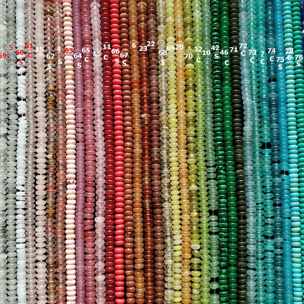 Smooth 2x4mm Stone rondelle Beads- 150pcs/str- gray,red,white,black,green,yellow,pink,teal,orange,neon pink,smooth rondelles,jade rondelles