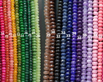 15.5\u201c 4x6mm6x10mm light pink aventurine roundel faceted beads semi-precious stone natural light yellow color rondelle beads QGCO
