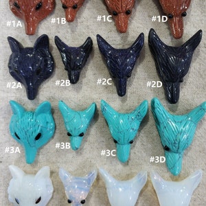 stones FOX,wolf Head pendant,2mm hole,tiger eye,blue turquoise,gray,white agate,green aventurine,rose quartz,opalite,blue sand,unakite