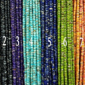 4x6mm sea sediment Stone rondelle Beads- turquoise,orange,blue,fuchsia,green,purple,black,white aqua terra- approx 90pcs/strand