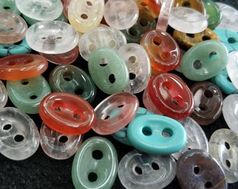 10pcs/lot- 2mm hole,Stone oval 10x14mm Button Beads,stone button,2 holes button beads,button connectors