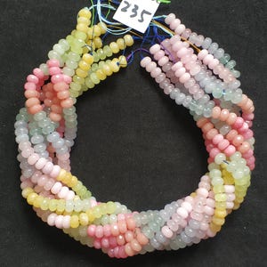Not Necklace,#235 41cm(16.14 inches)/strand 5x8mm colored jade rondelles beads,rainbow,multi colors,mixed lime yellow,aqua,pink,peachy