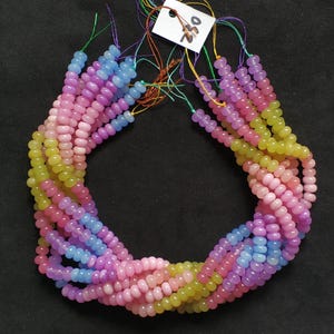 Not Necklace,#230 41cm(16.14 inches)/strand 5x8mm colored jade rondelles beads,rainbow,multi colors,mixed lime,yellow,pink,blue,violet
