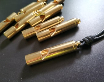 10x47mm Raw Brass Whistle,Whistle Pendants,whistle necklace,Gift for Student,Biker,Hiker, Security Whistle Gift,Outdoor Emergency Survival