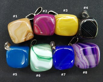 8pcs/lot - 12x12x20mm Agate pendant,Freeform Cube pendant- red,green,purple,yellow,pink,blue,black,brown