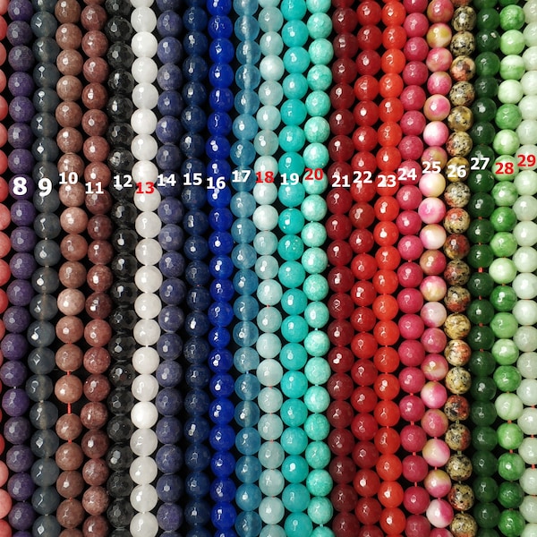 Colored Jade 10mm round beads- purple,violet,red,orange,teal,emerald green,royal blue