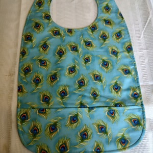 Adult Bibs- Female-Peacock feathers