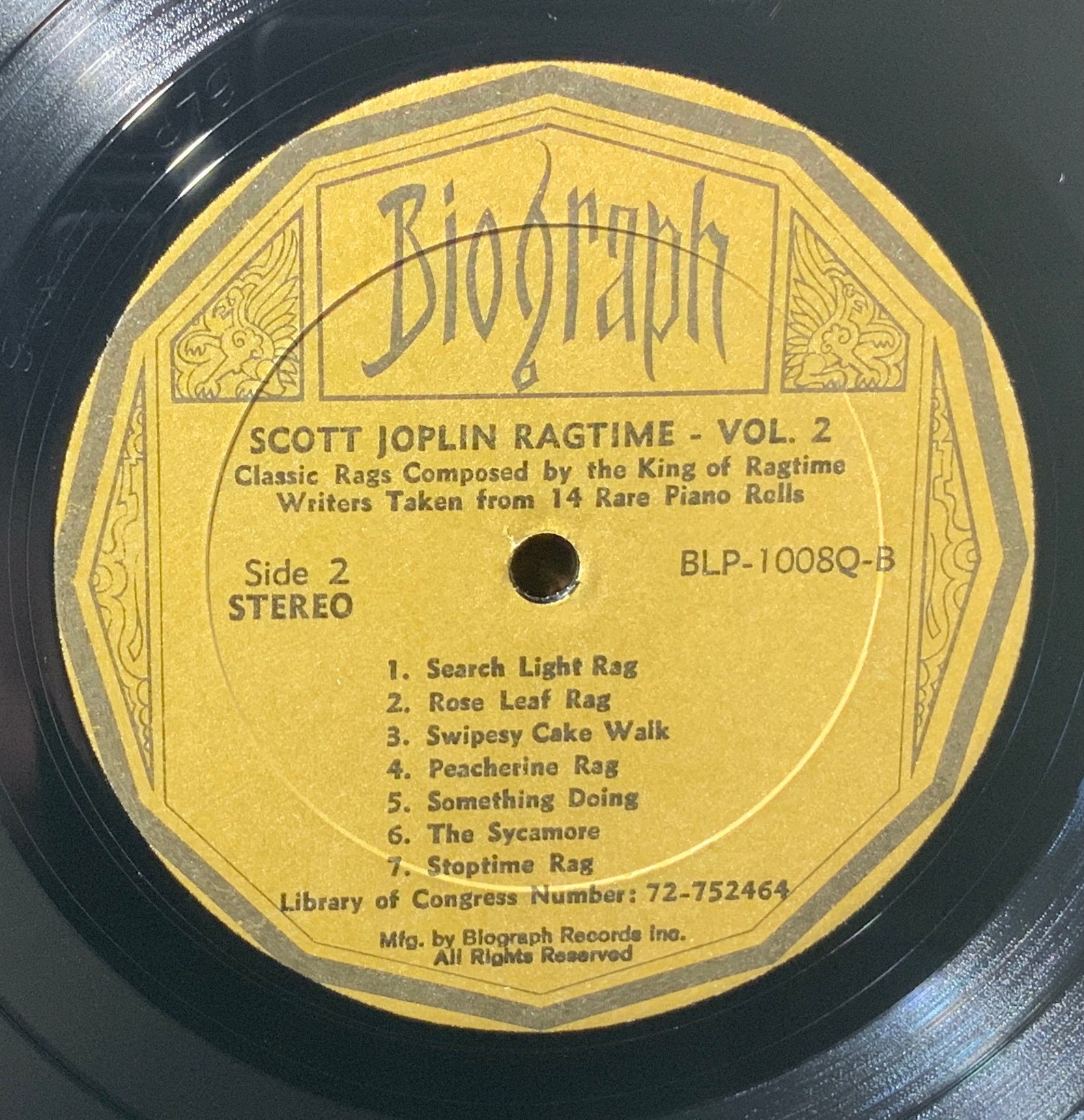 Scott Joplin Ragtime Klonowego Liścia Scott Joplin Ragtime Volume 2 Vinyl US Pressing 1971 | Etsy