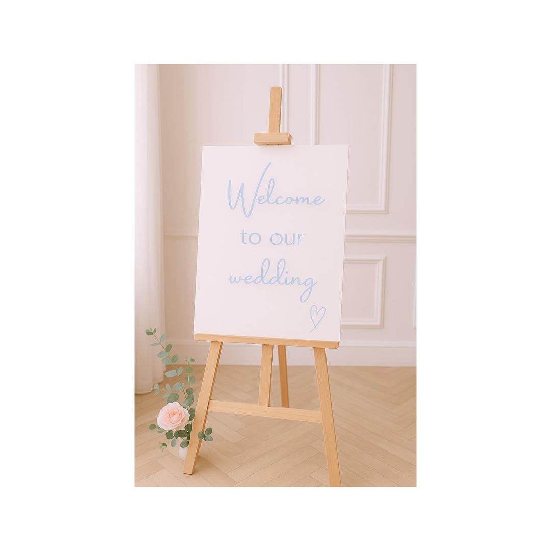 Powder Welcome Signs Powder Blue Wedding Welcome Sign Printable | Soft Pastel Wedding Sign ...