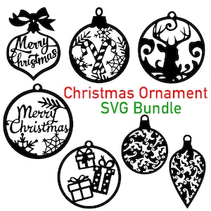 Christmas Ornament SVG File Bundle
