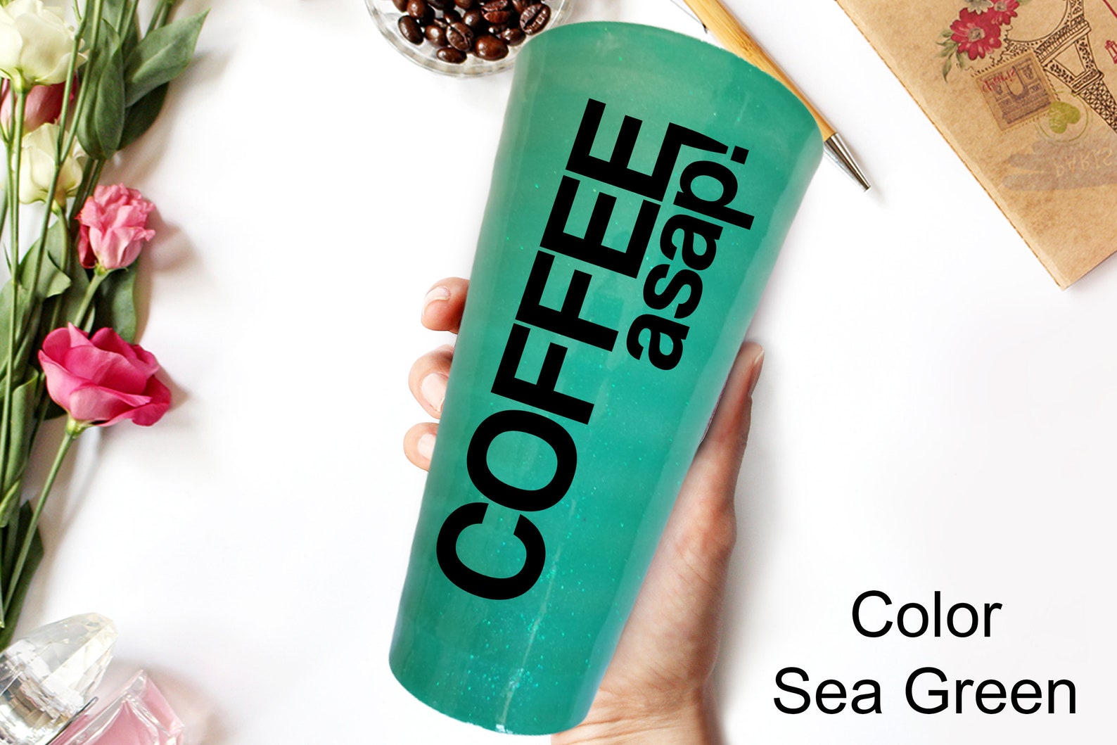 Coffee Tumblers Coffee Quote Tumblers en acier 20 oz Etsy