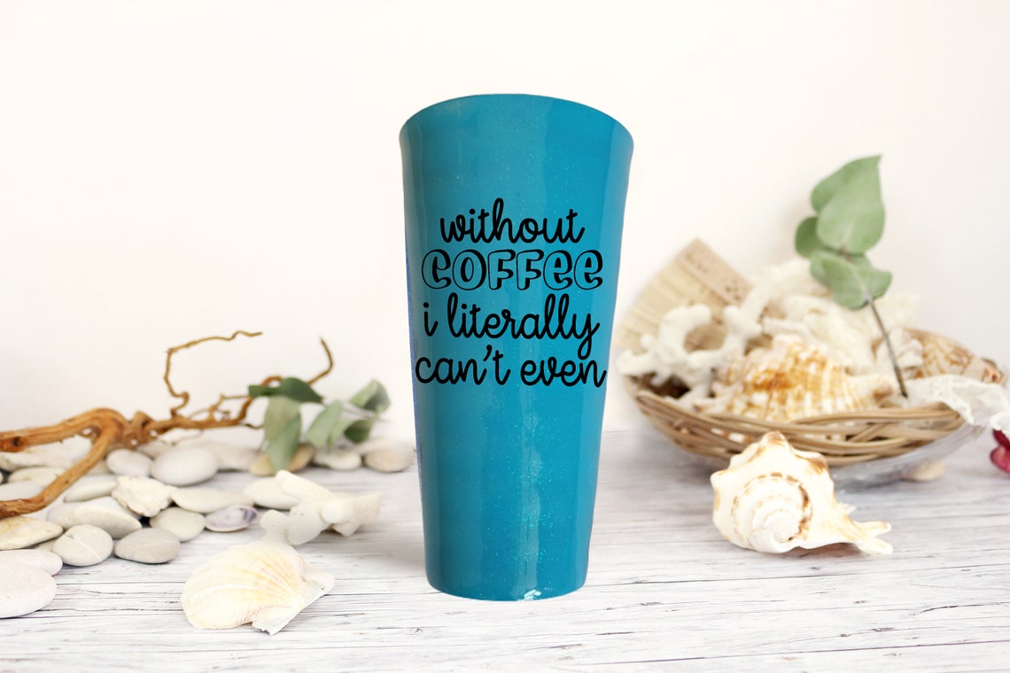 Coffee Tumblers Coffee Quotes 2 Steel Tumblers 20 Oz Etsy