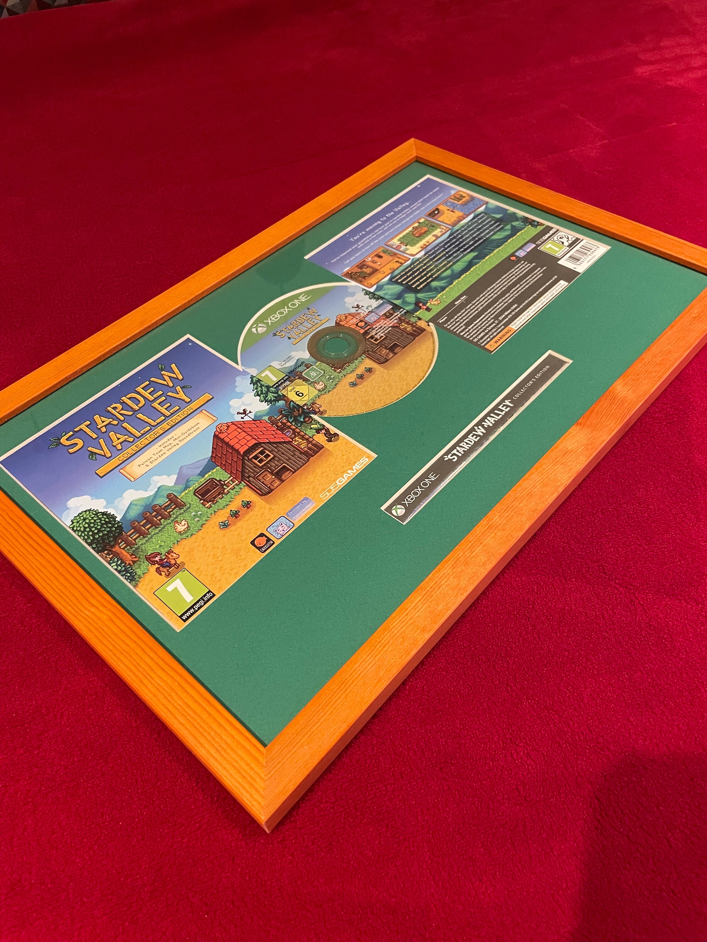 Stardew Valley- Framed xbox one disk, spine insert, front and back covers (video Game art)