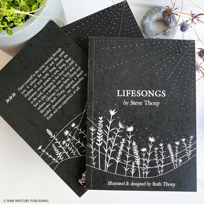 Lifesongs by Steve Thorp. Illustrated & designed by Ruth Thorp. Poetry book. Lifesongs