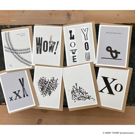 LOVE LETTERS individual A6 designer cards