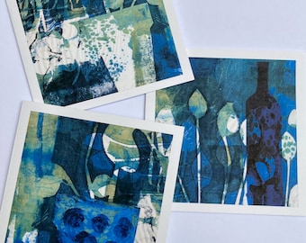 GLASSHOUSE POTS large square cards, botanical, gardener, ceramics