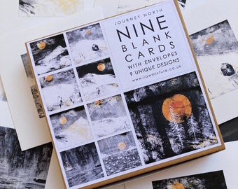 Box of 9 small winter cards - Journey North Collection
