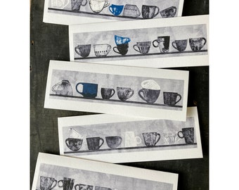 Espresso Cup Art Cards: Barista's Shelves, Set of 5