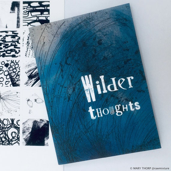 WILDER THOUGHTS: handmade folded book & postcard