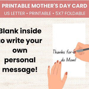 Printable First Mother's Day Card | Congratualtions Card | Mother's Day ...