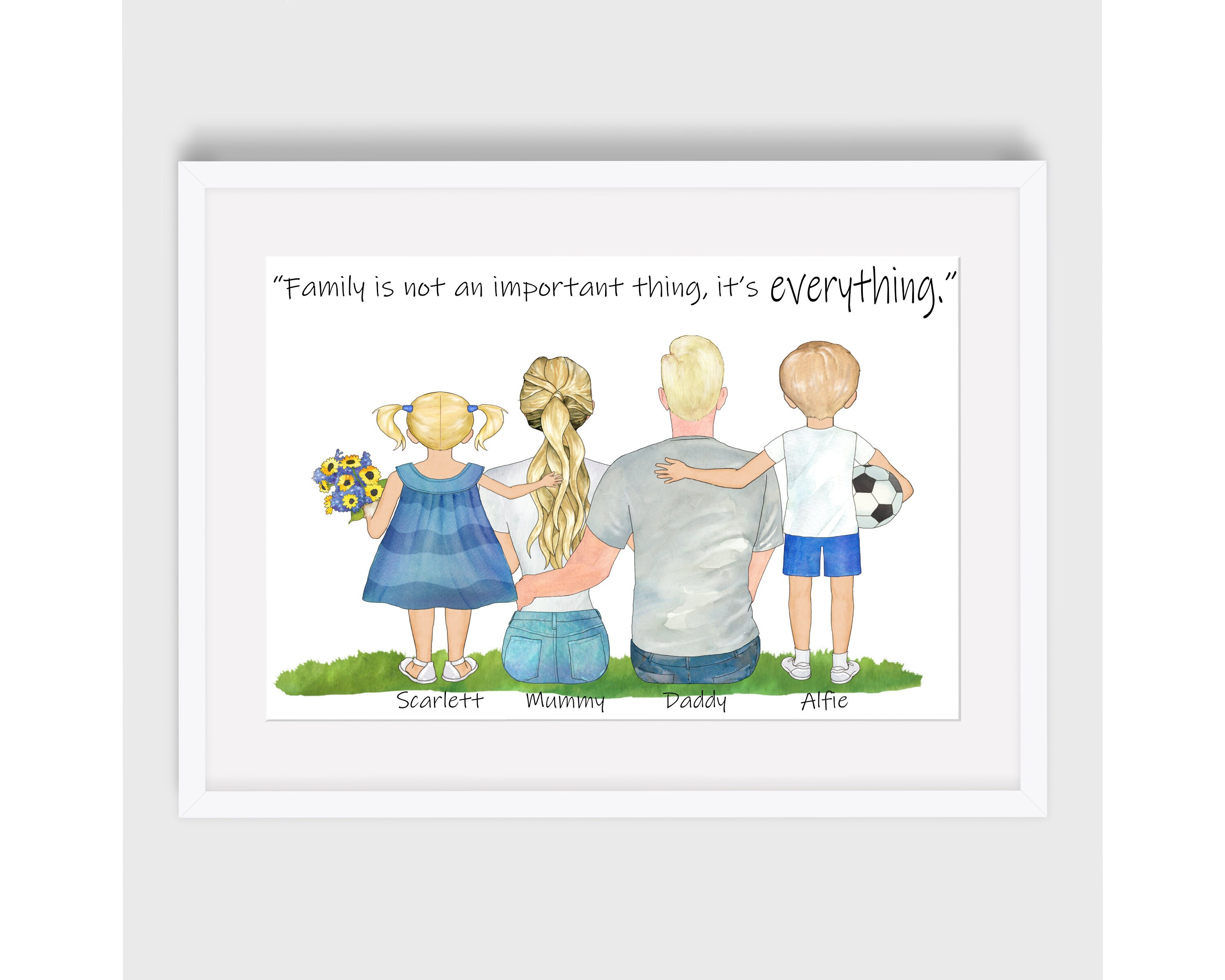 Personalised family print/Personalised print/Family Etsy