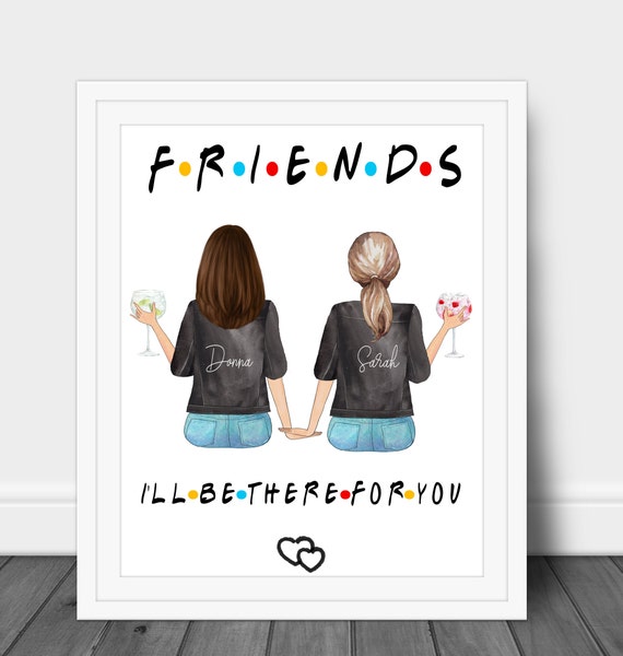 Best Friends Print Friends Gift Gifts for Friends Etsy UK