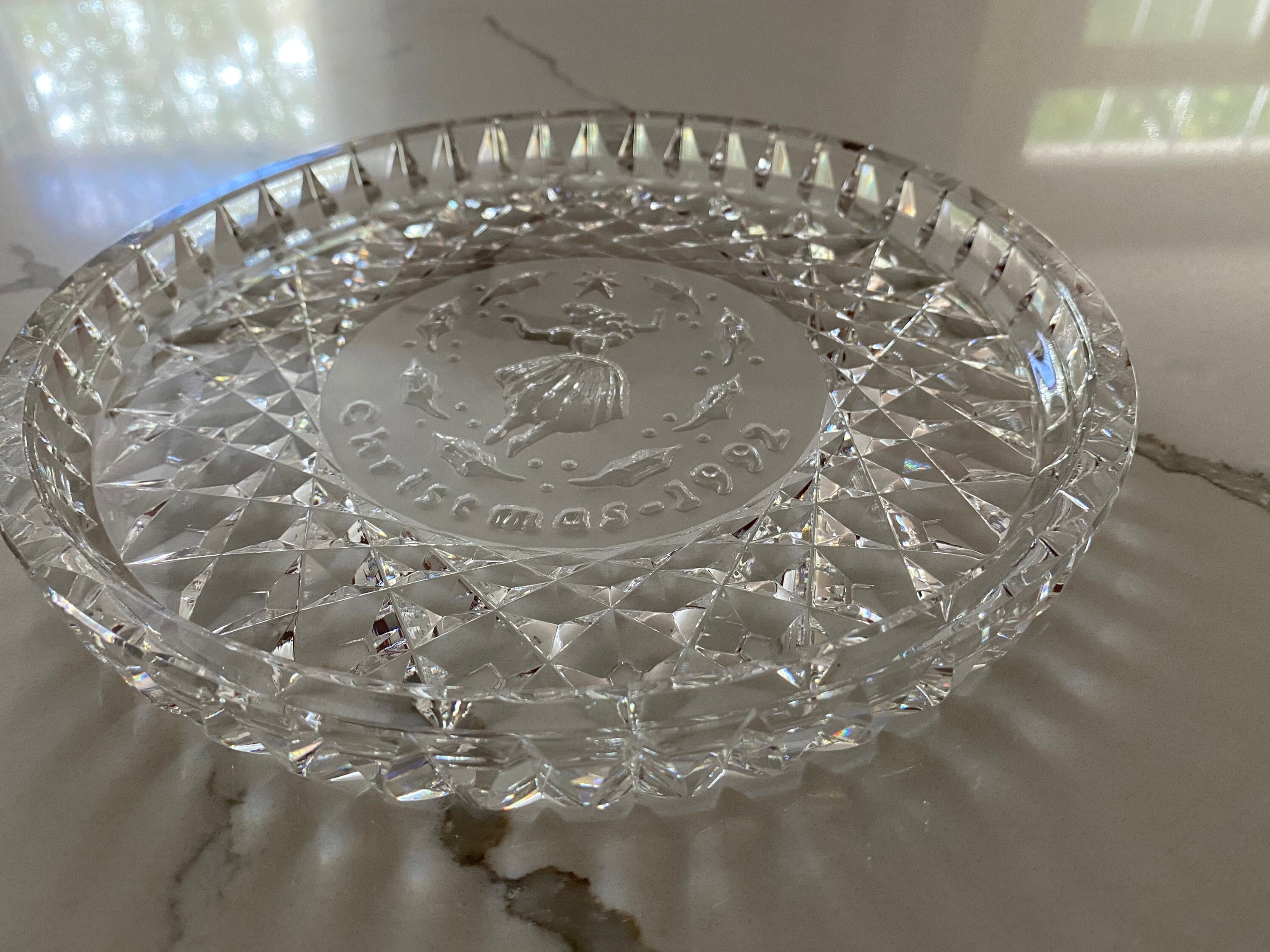 Vintage Waterford Crystal Collectible Plate Christmas 1992 Etsy