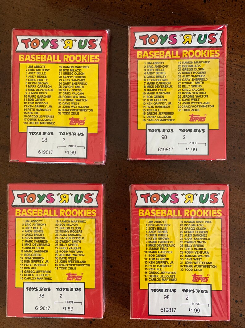 Topps Toys R Us Baseball Rookie Cards 1990 Etsy