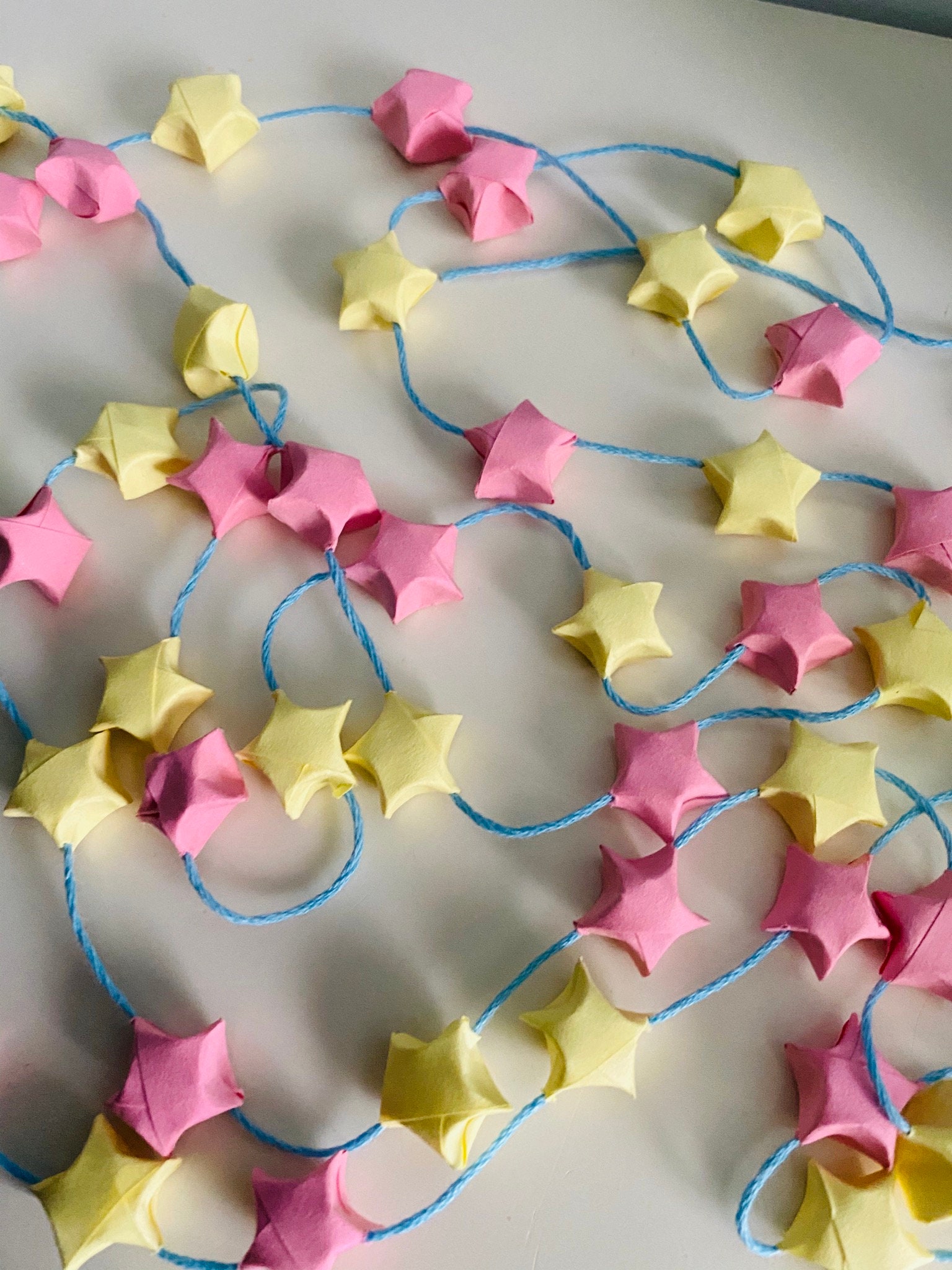 CUSTOM Origami Lucky Star Garland, Custom Color/length - Etsy