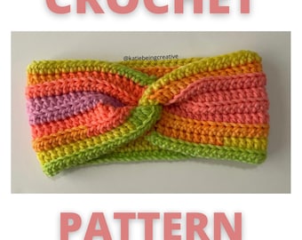 Headband/ Ear Warmer Crochet Pattern (all sizes + alterations for different types of yarns)