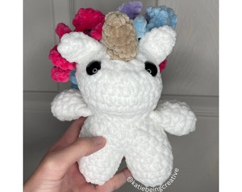 Petit motif de crochet de licorne à coutures basses | Modèle de crochet de licorne rapide