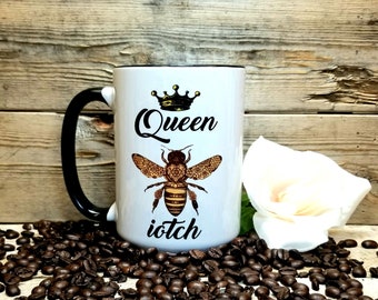 Café Tasse Art Tasse à café céramique drôle Queen of Fucking Everything Tasse