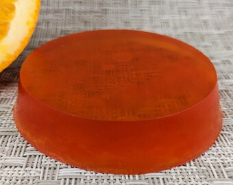 Sweet Orange Round Soap, Handmade Bar Soap, Honey Glycerin, Honey Soap, Citrus, Moisturizing Soap, Hand Soap, Shower, Personal Care Gifts